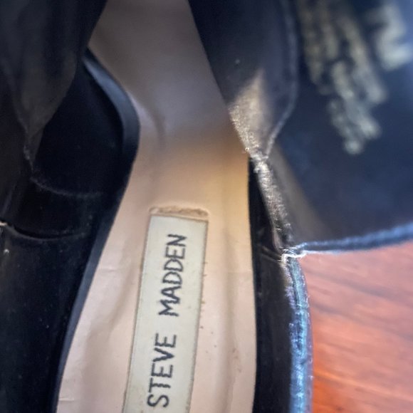 Steve Madden black open-toe booties - sz 7 - Picture 5 of 5